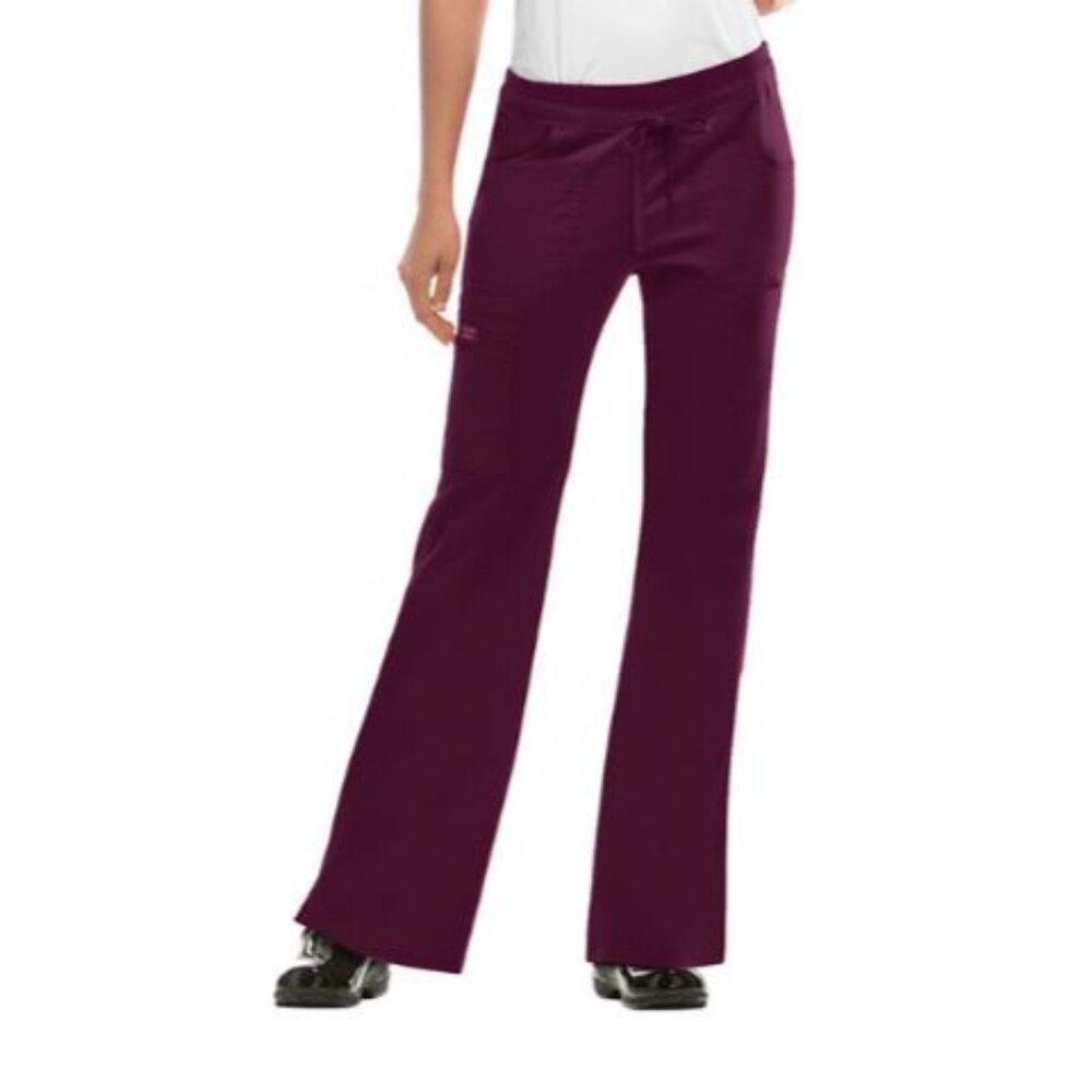 Cherokee® Core Stretch 24001 Women's Jr. Fit Low-Rise Cargo Scrub Pant - Wine
